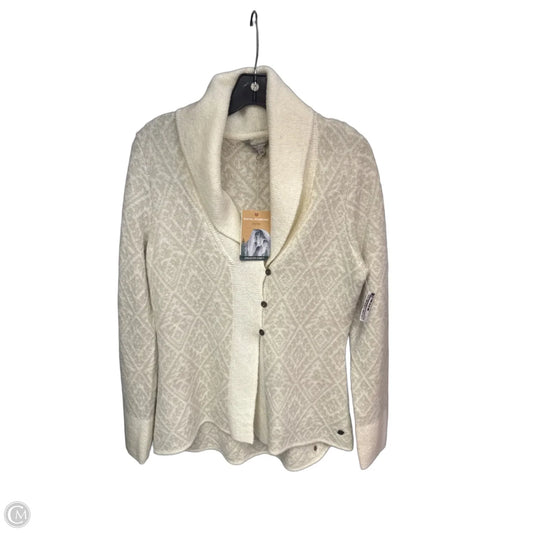 Sweater Cardigan By Royal Robbins In Cream, Size: M
