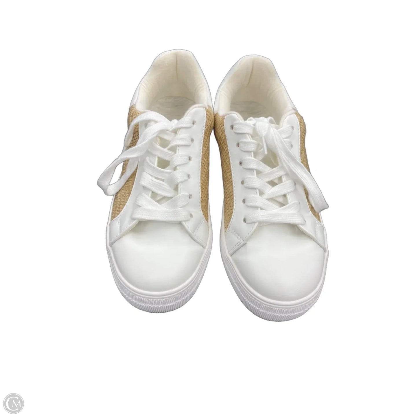 Shoes Sneakers By Soda In Tan & White, Size: 7
