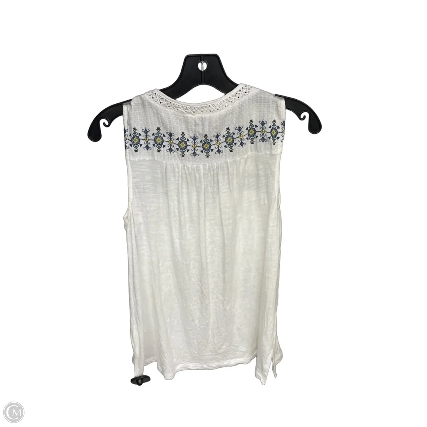 Top Sleeveless By Lucky Brand In Blue & White, Size: S