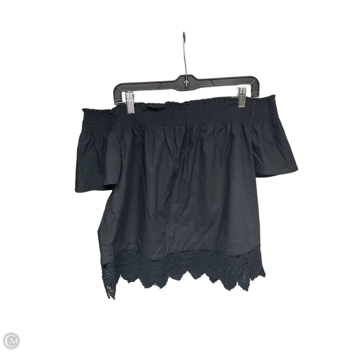 Top Short Sleeve By Who What Wear In Black, Size: Xs