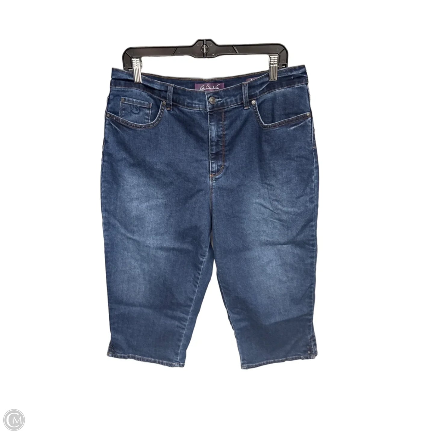 Capris By Gloria Vanderbilt In Blue Denim, Size: 18
