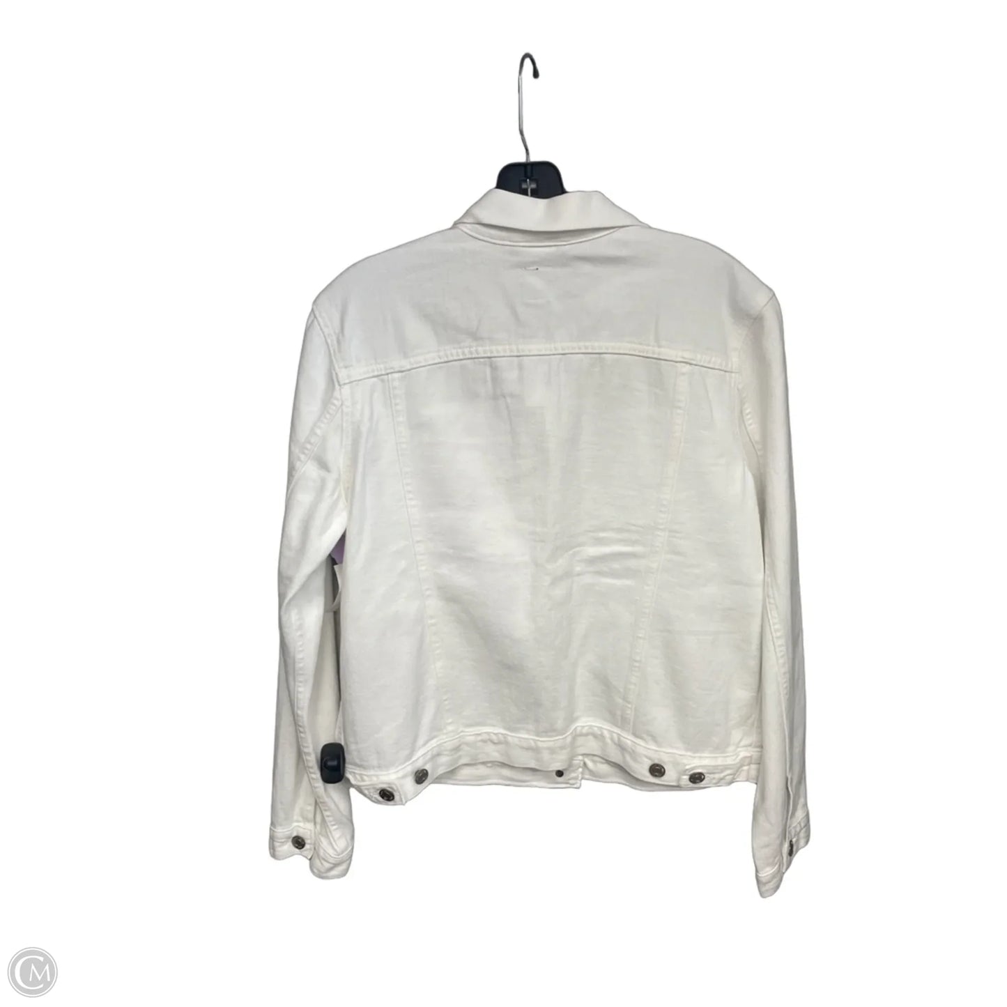 Jacket Denim By Gap In White Denim, Size: L
