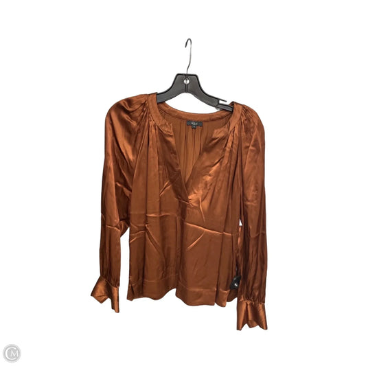 Blouse Long Sleeve By Rails In Bronze, Size: S