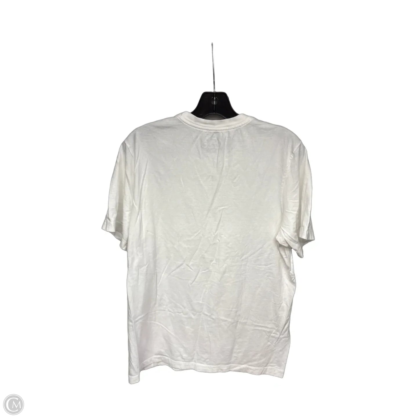 Athletic Top Short Sleeve By Nike In Red & White, Size: M