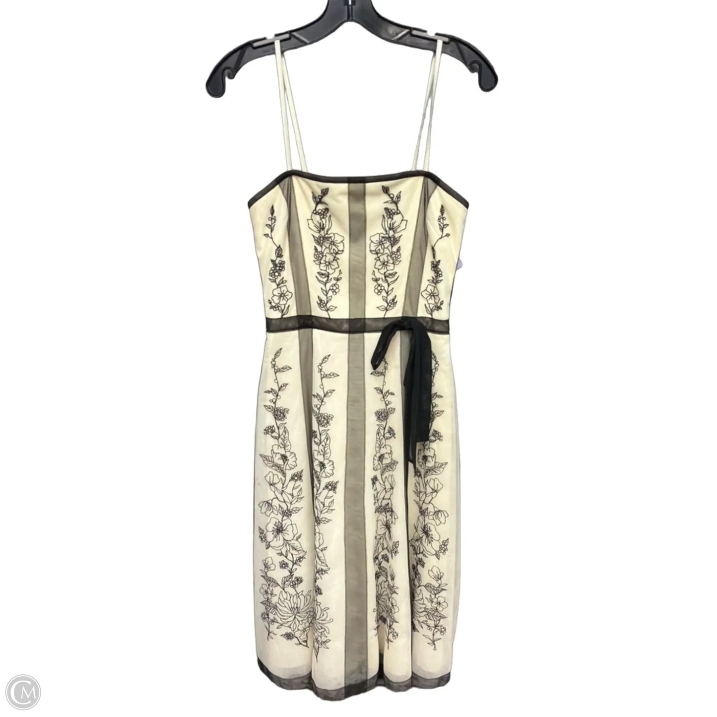 Dress Party Midi By Bcbg In Black & Cream, Size: 4
