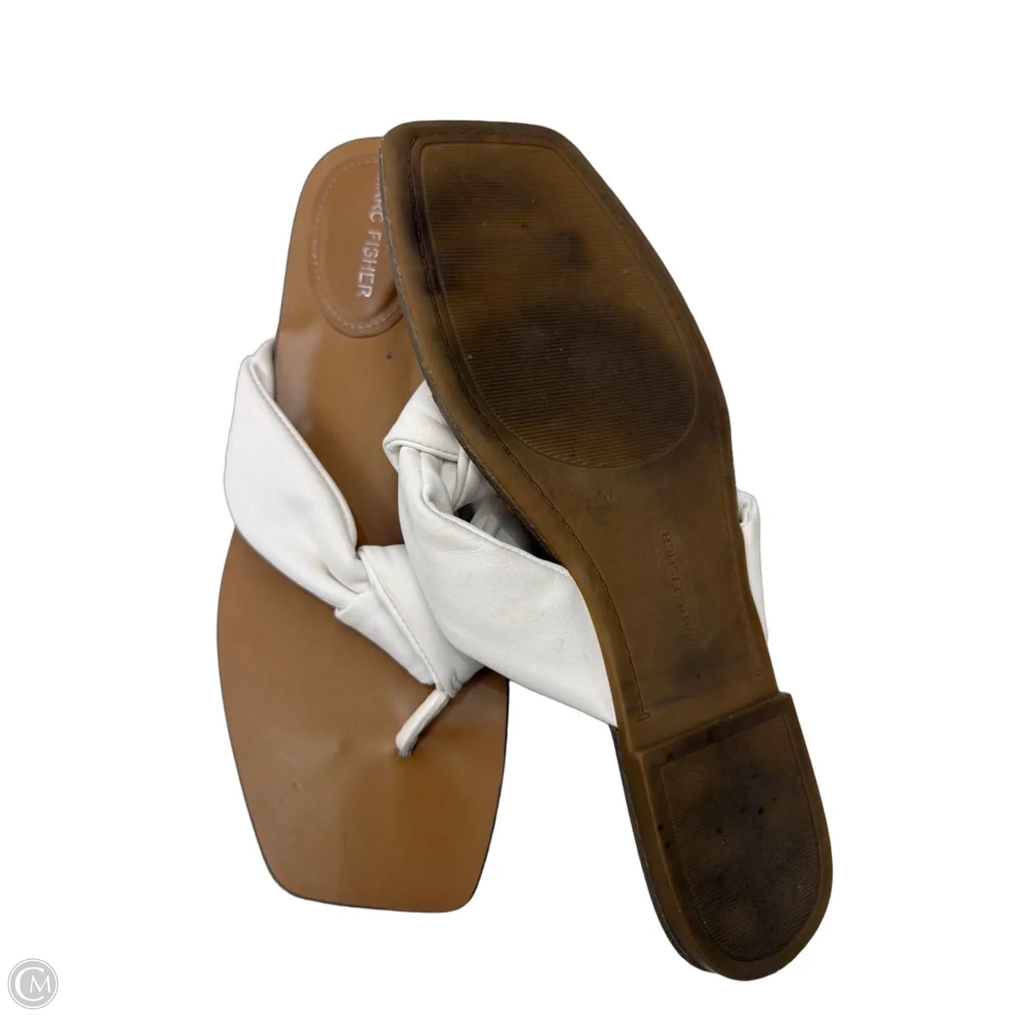 Sandals Flats By Marc Fisher In White, Size: 9.5