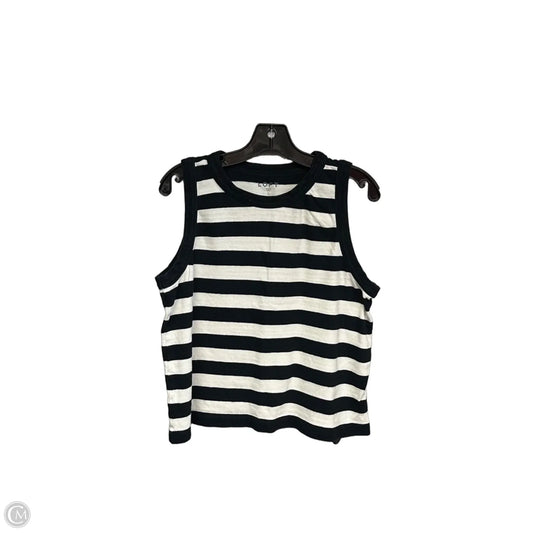 Top Sleeveless By Loft In Striped Pattern, Size: L