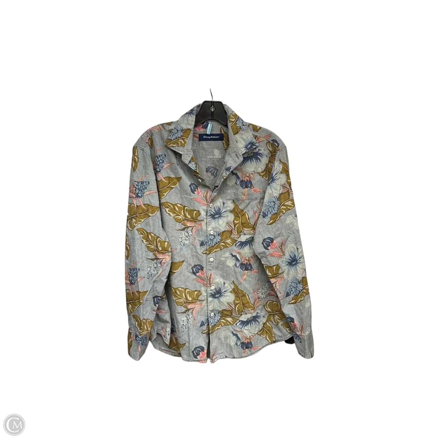 Top Long Sleeve By Tommy Bahama In Tropical Print, Size: S