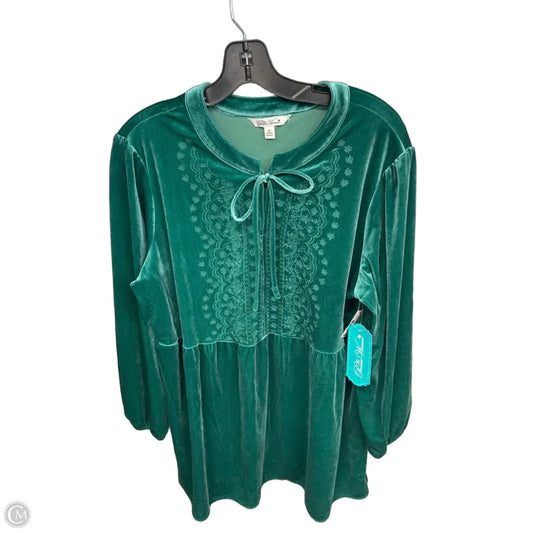 Top Long Sleeve By The Pioneer Woman In Green, Size: Xl