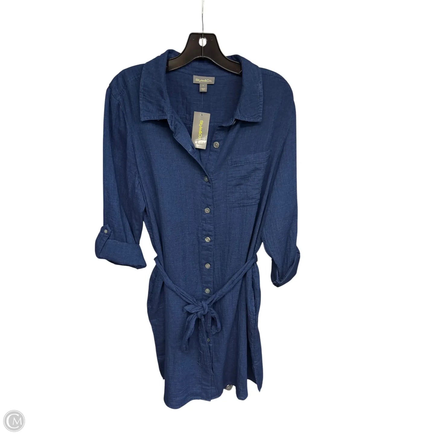Dress Casual Maxi By Style And Company In Blue, Size: L