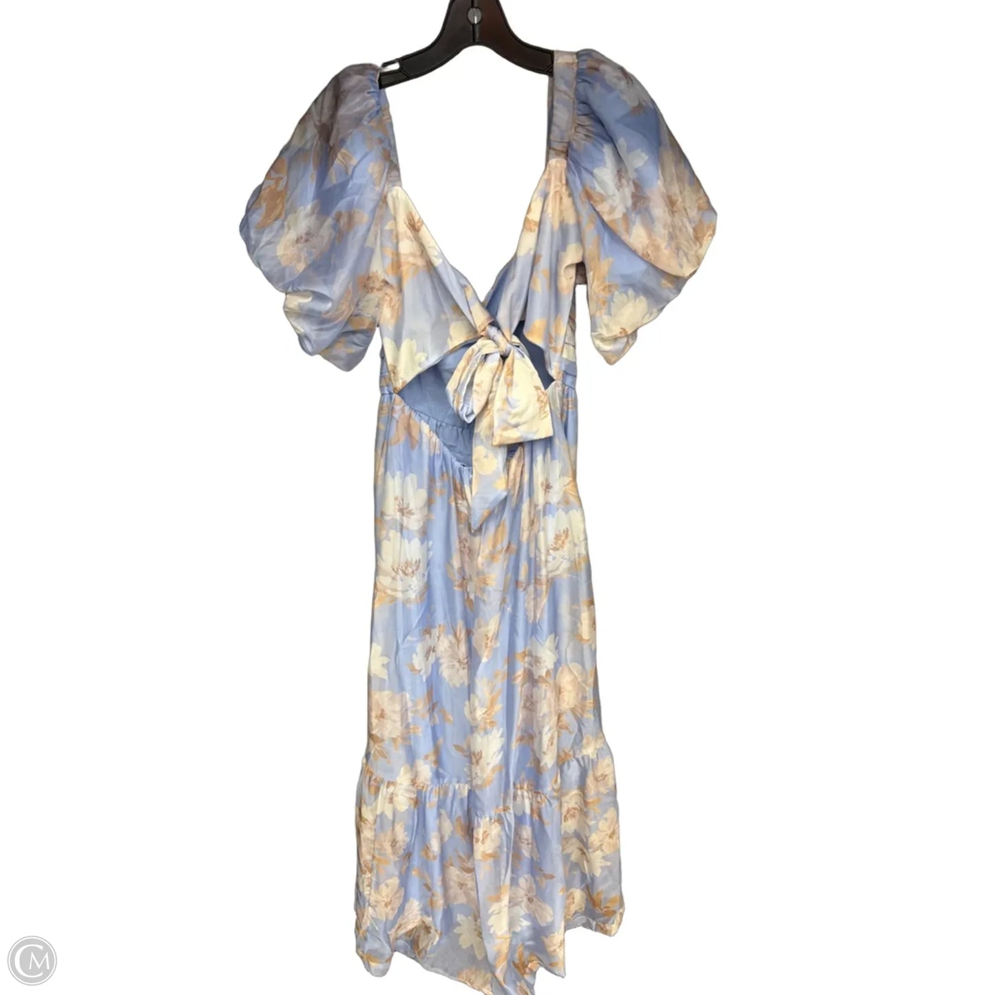 Dress Party Long By Abercrombie And Fitch In Blue & Cream, Size: L