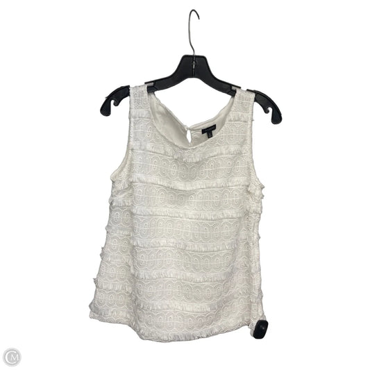 Top Sleeveless By Talbots In White, Size: 8