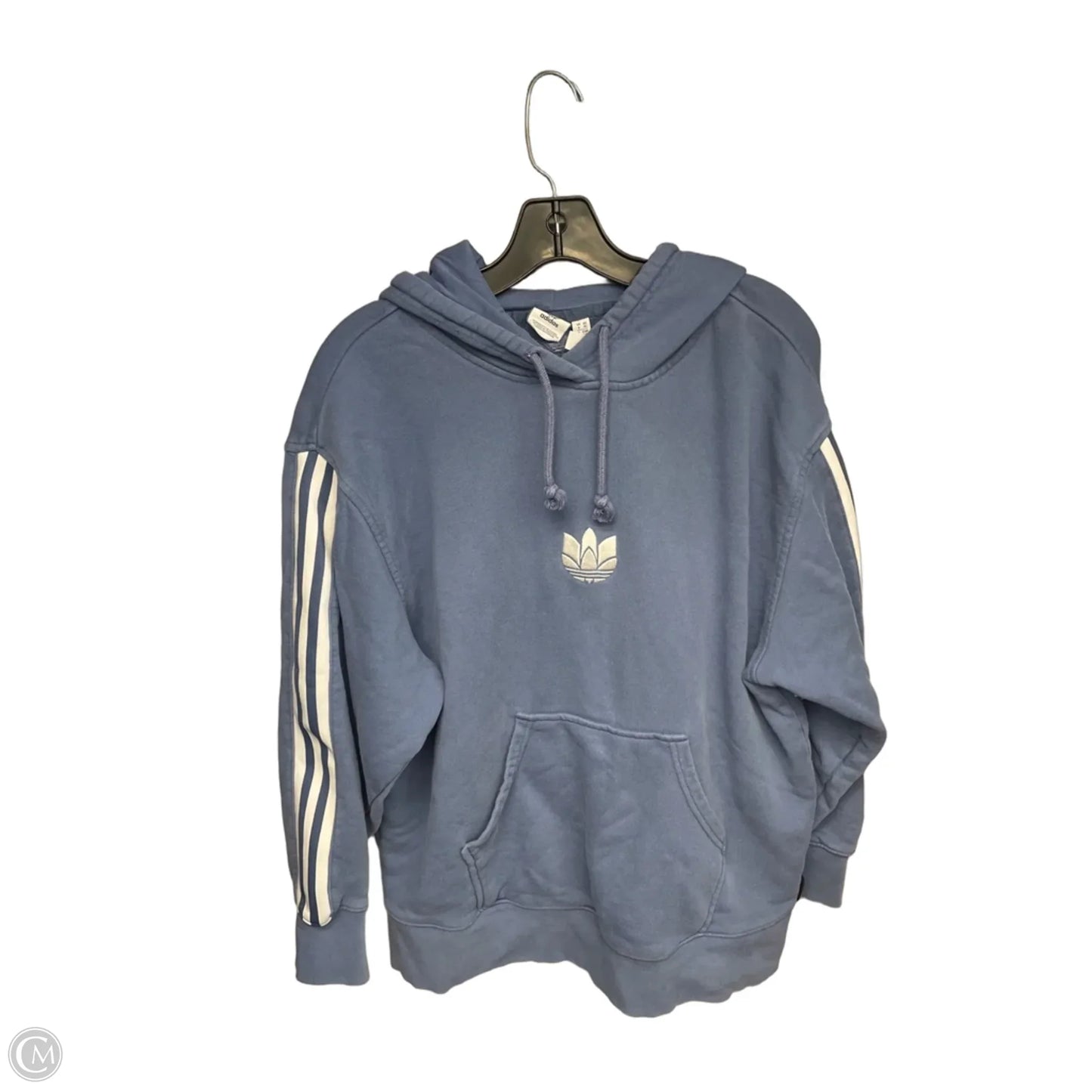 Athletic Sweatshirt Hoodie By Adidas In Blue, Size: Xs
