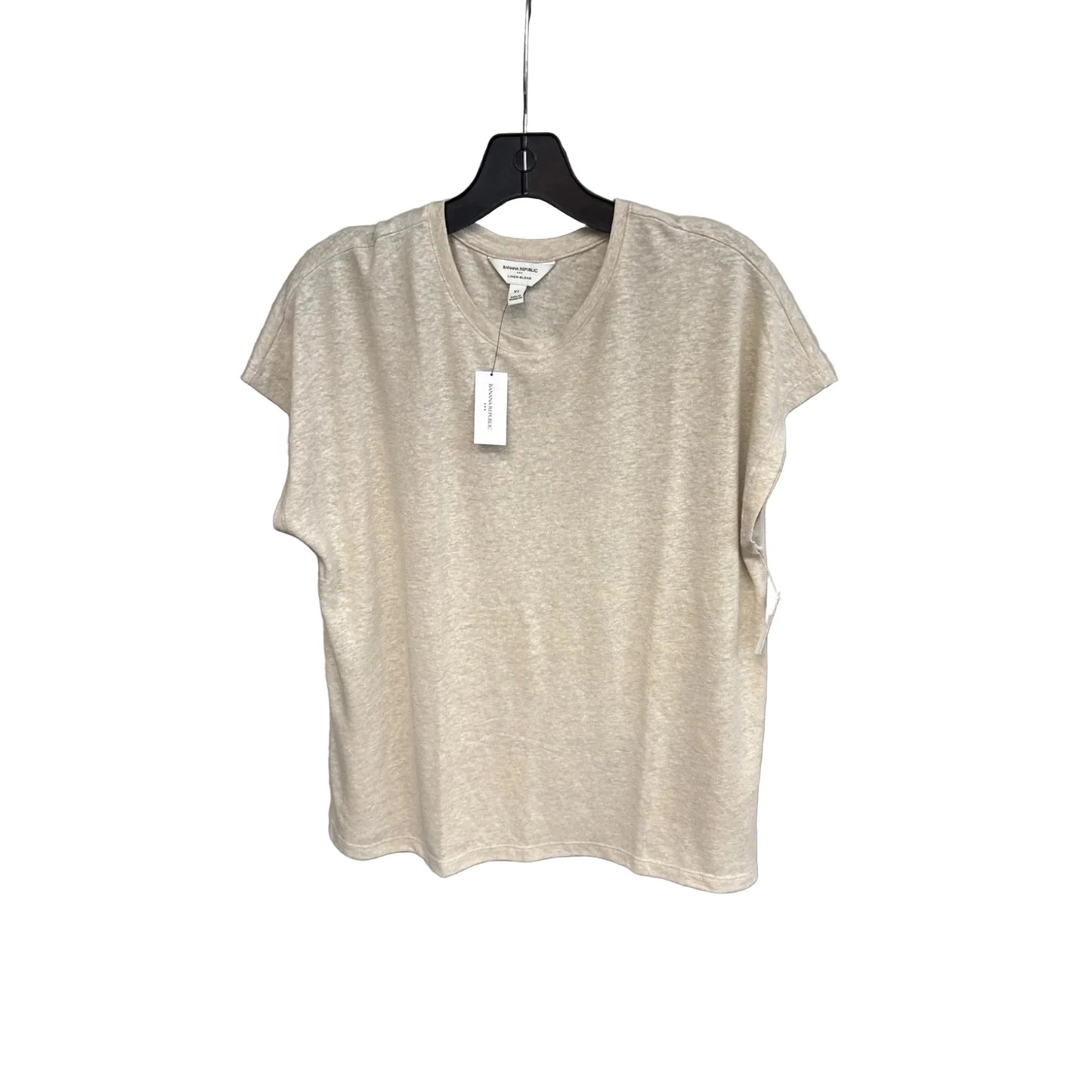 Top Short Sleeve By Banana Republic In Beige, Size: Xl