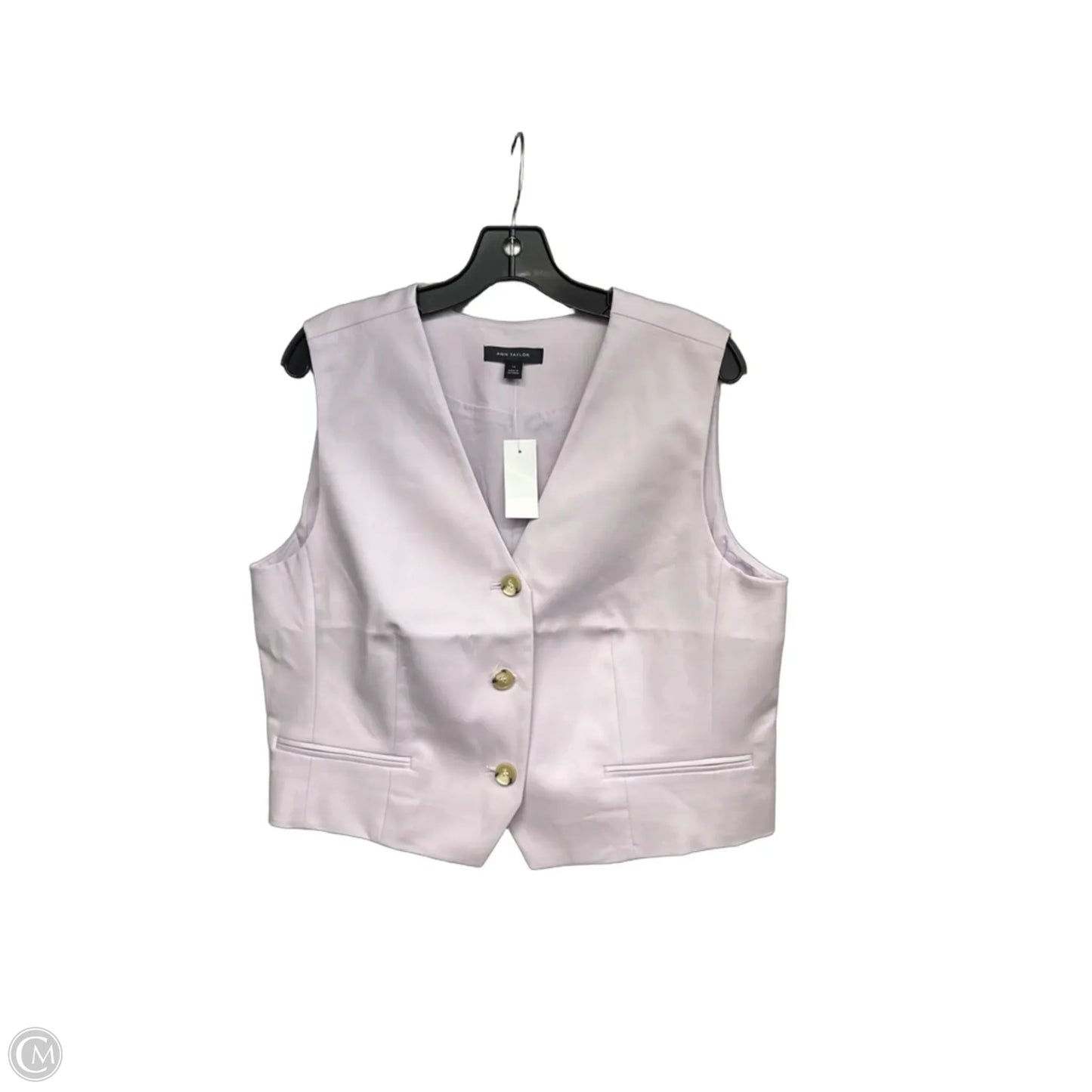 Top Sleeveless By Ann Taylor In Purple, Size: 14