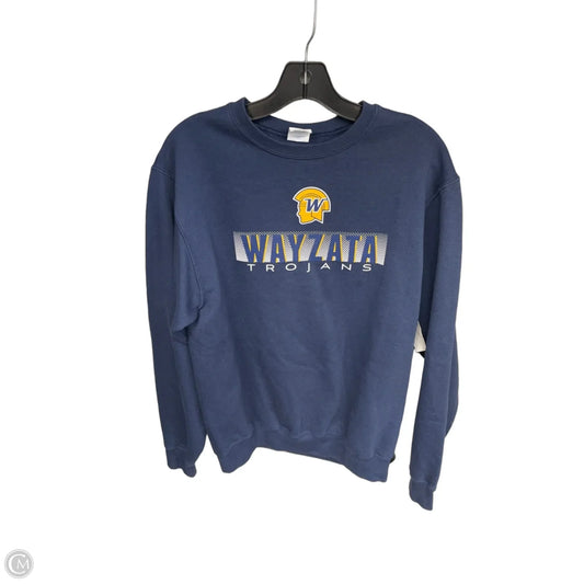 Athletic Sweatshirt Crewneck By Port & Company In Blue, Size: M