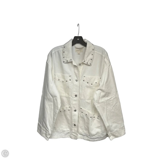 Jacket Denim By Universal Thread In White Denim, Size: M