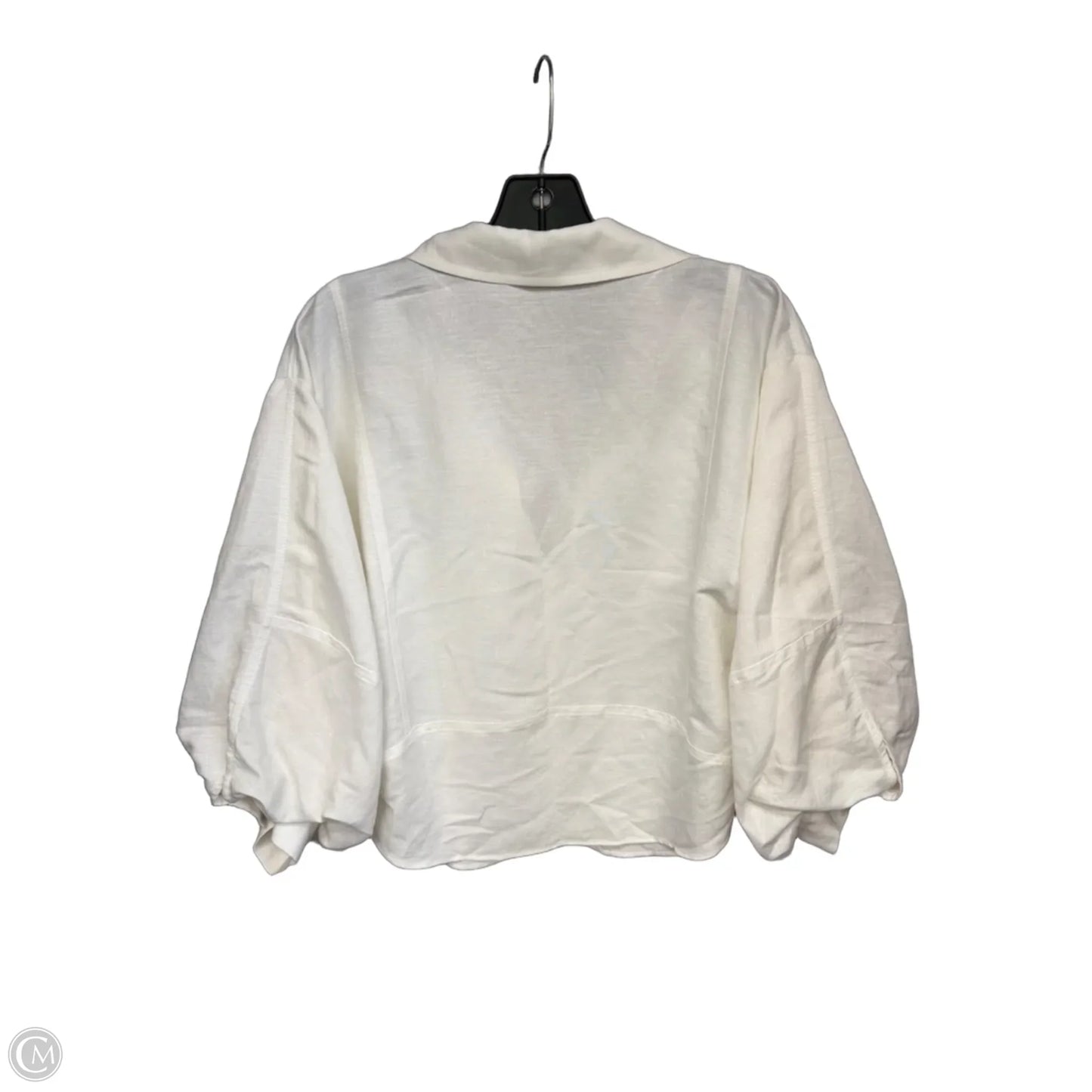 Top Short Sleeve By Zara In Cream, Size: L