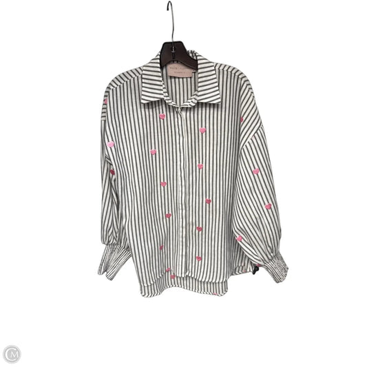 Top Long Sleeve By Clothes Mentor In Striped Pattern, Size: M