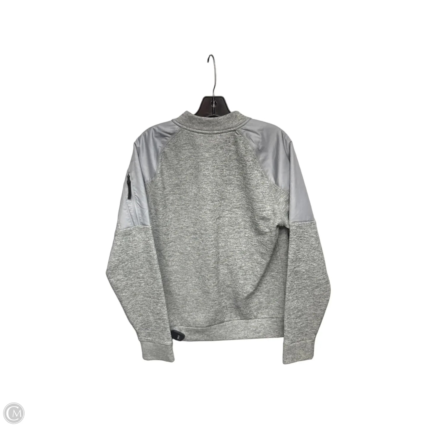 Athletic Jacket By Nike In Grey, Size: S