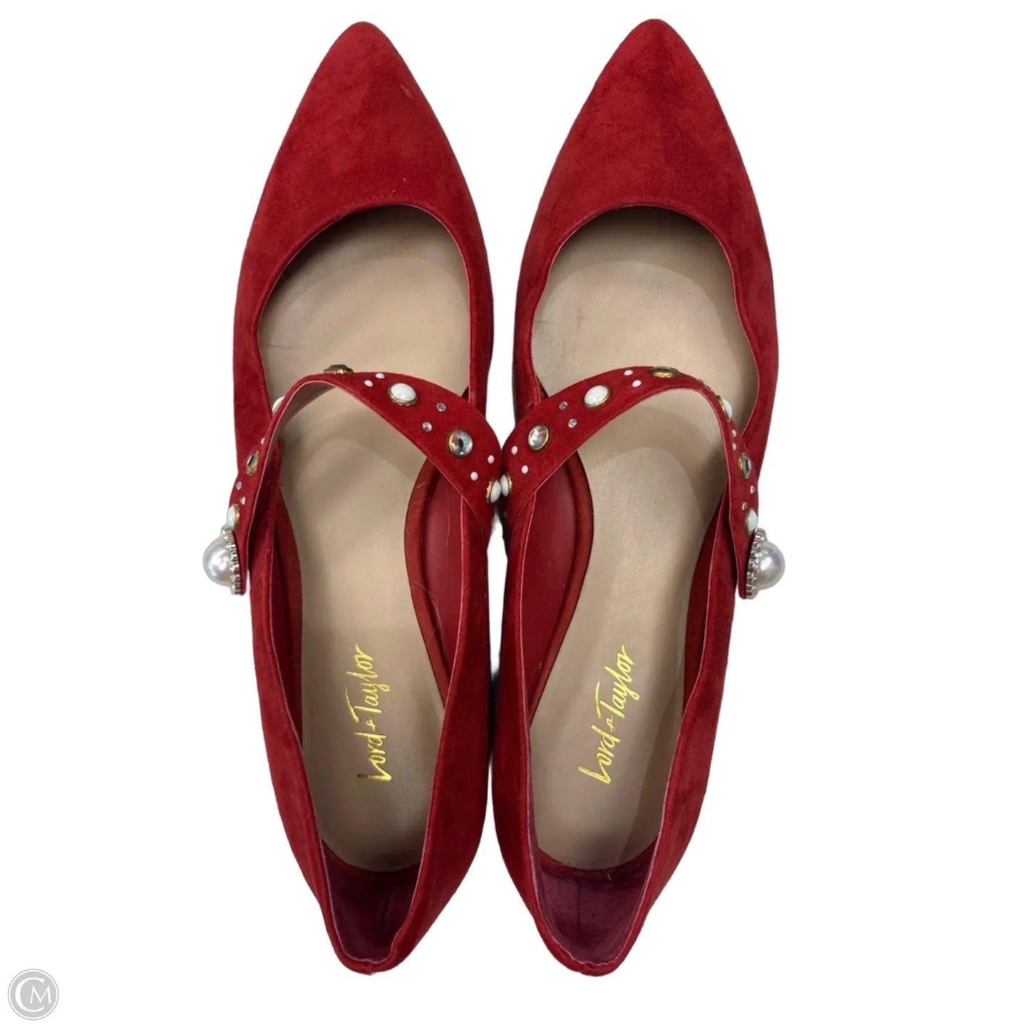 Shoes Flats By Lord And Taylor In Red & White, Size: 9
