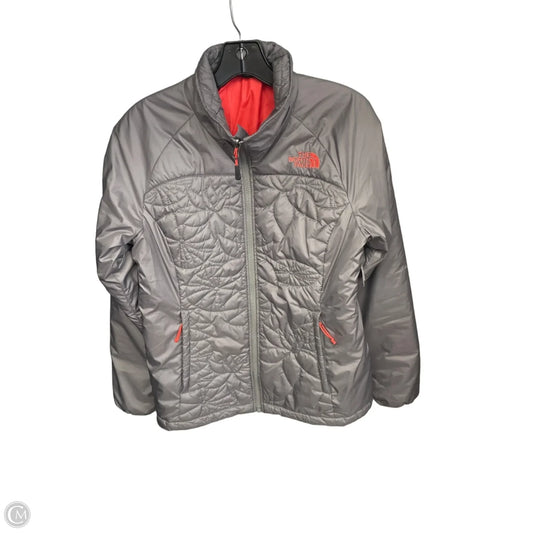 Jacket Puffer & Quilted By The North Face In Grey & Orange, Size: M