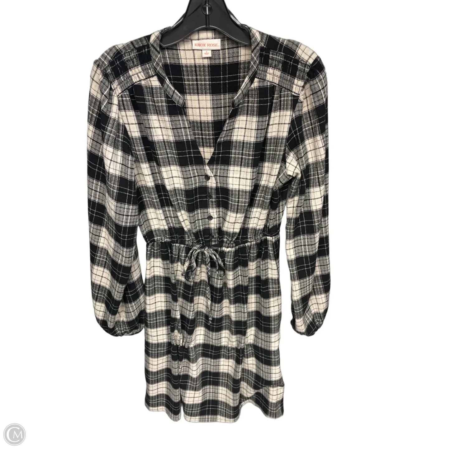 Dress Casual Midi By Knox Rose In Plaid Pattern, Size: S