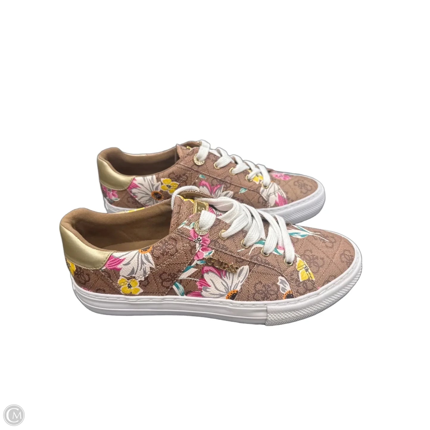 Shoes Sneakers By Guess In Brown & Pink, Size: 8