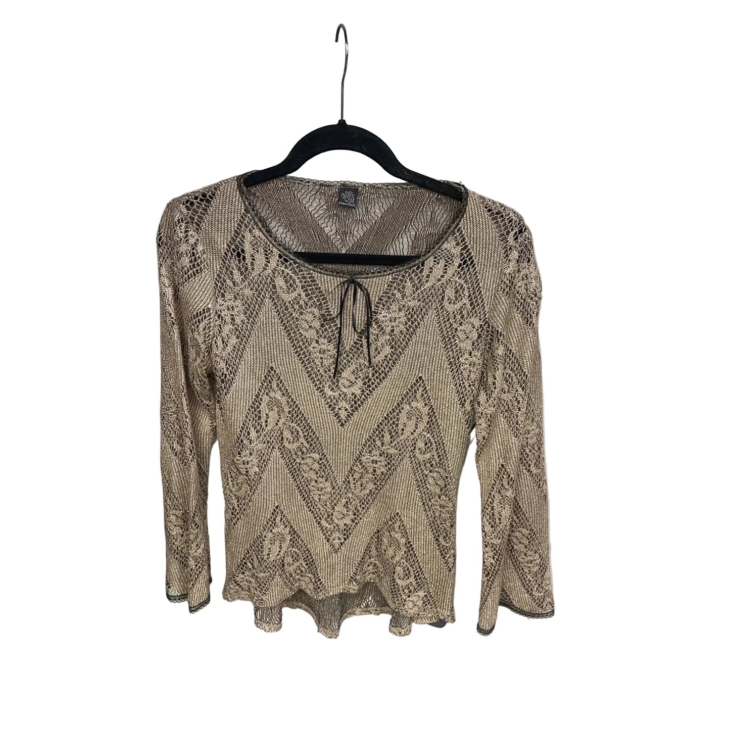 Top Long Sleeve By Only Hearts In Gold, Size: S
