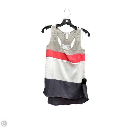 Top Sleeveless By Ambiance Apparel In Pink & White, Size: M