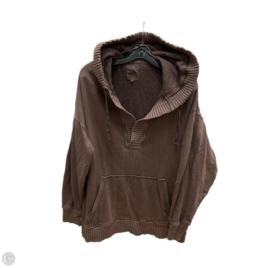 Sweatshirt Hoodie By Aerie In Brown, Size: M