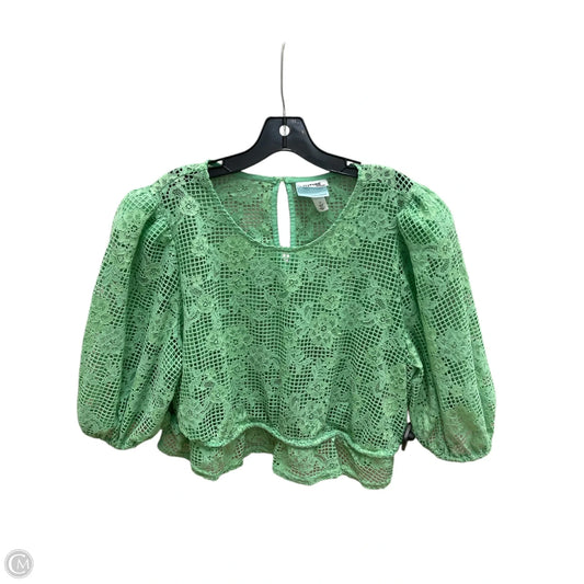 Top 3/4 Sleeve By Clothes Mentor In Green, Size: 1x