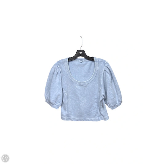Top Short Sleeve By Aerie In Blue, Size: L