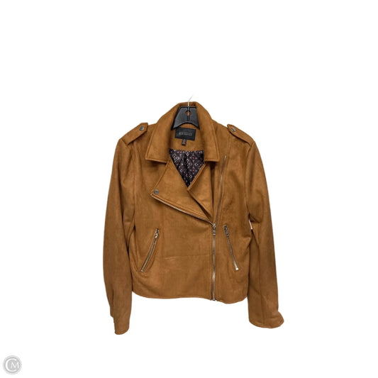 Jacket Moto By Blu Pepper In Brown, Size: M