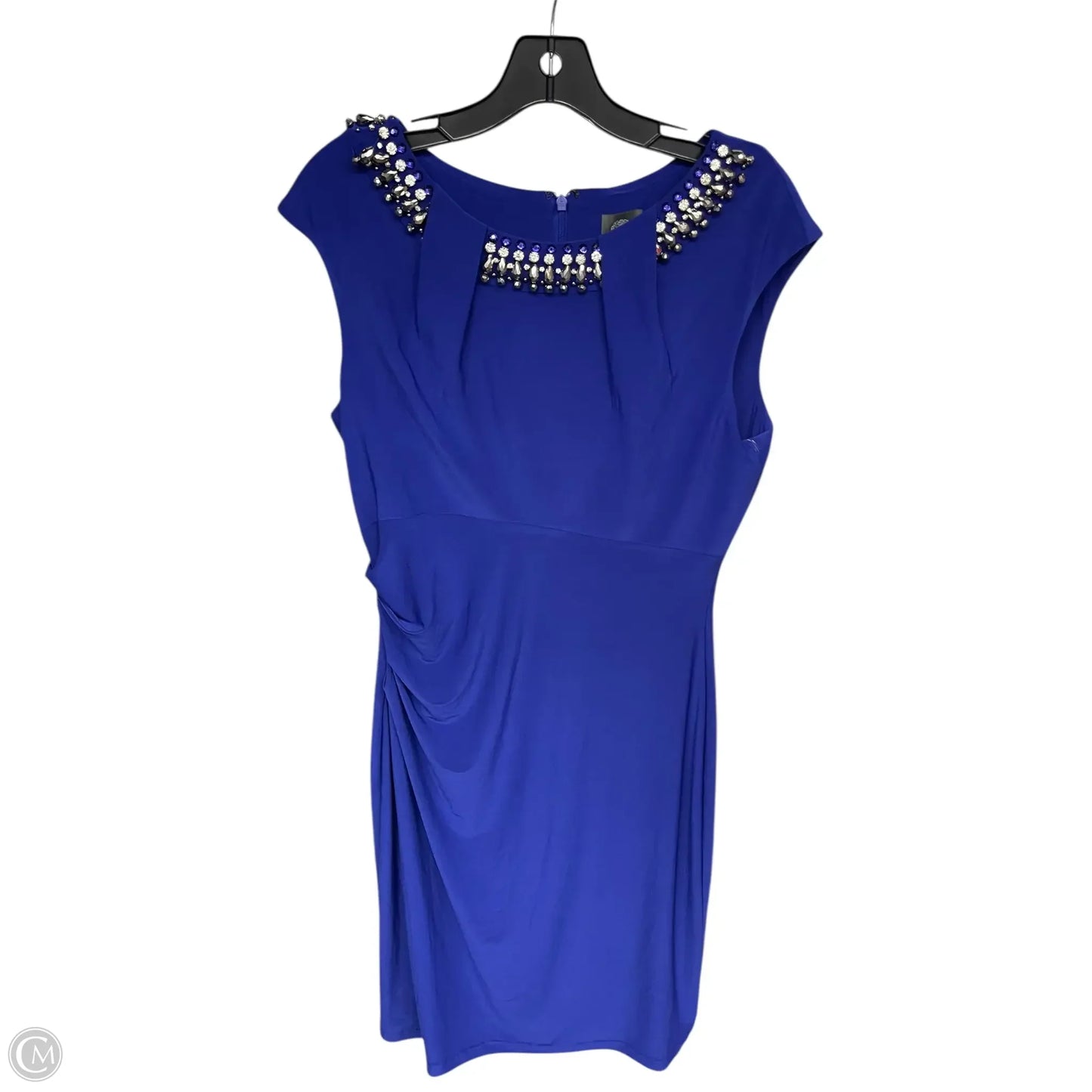 Dress Party Midi By Vince Camuto In Blue & Silver, Size: 10