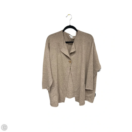 Sweater Cardigan By Pure Jill In Tan, Size: M