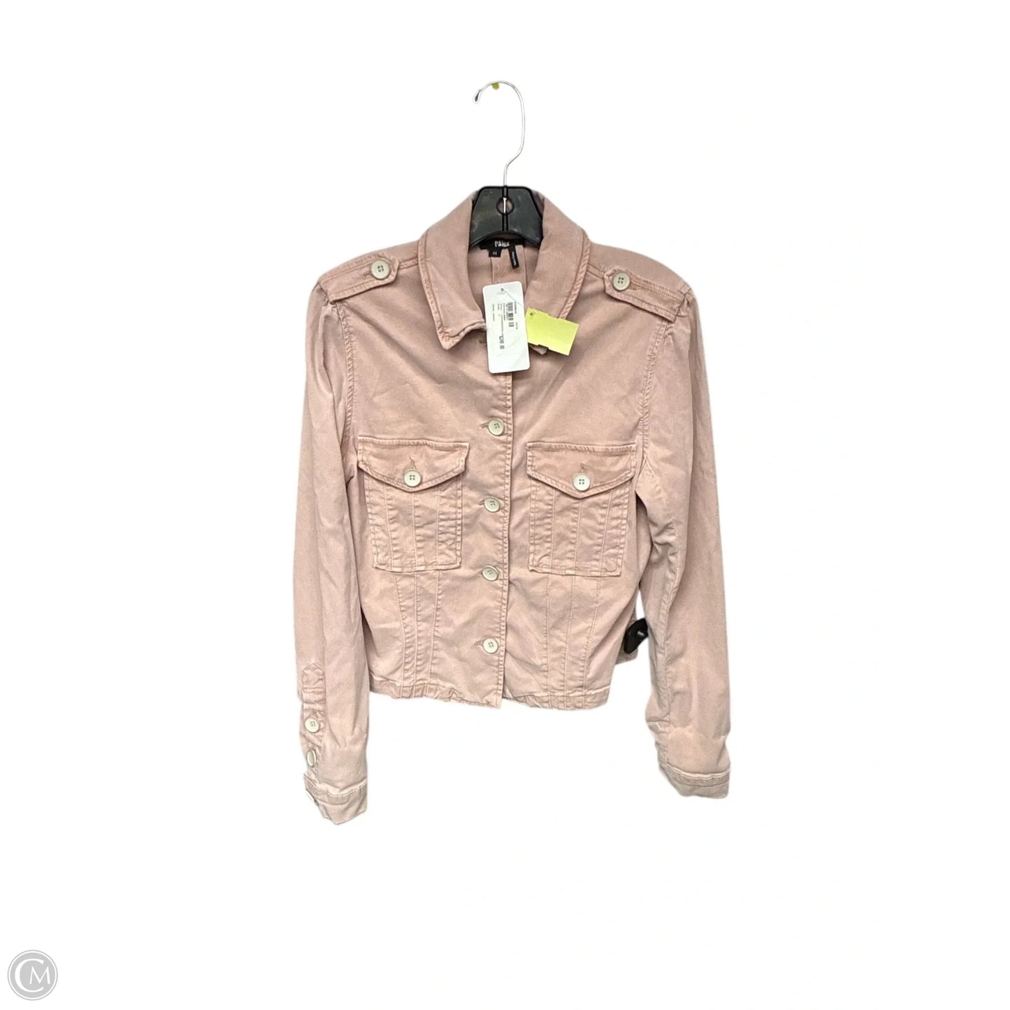 Jacket Denim By Paige In Pink Denim, Size: M