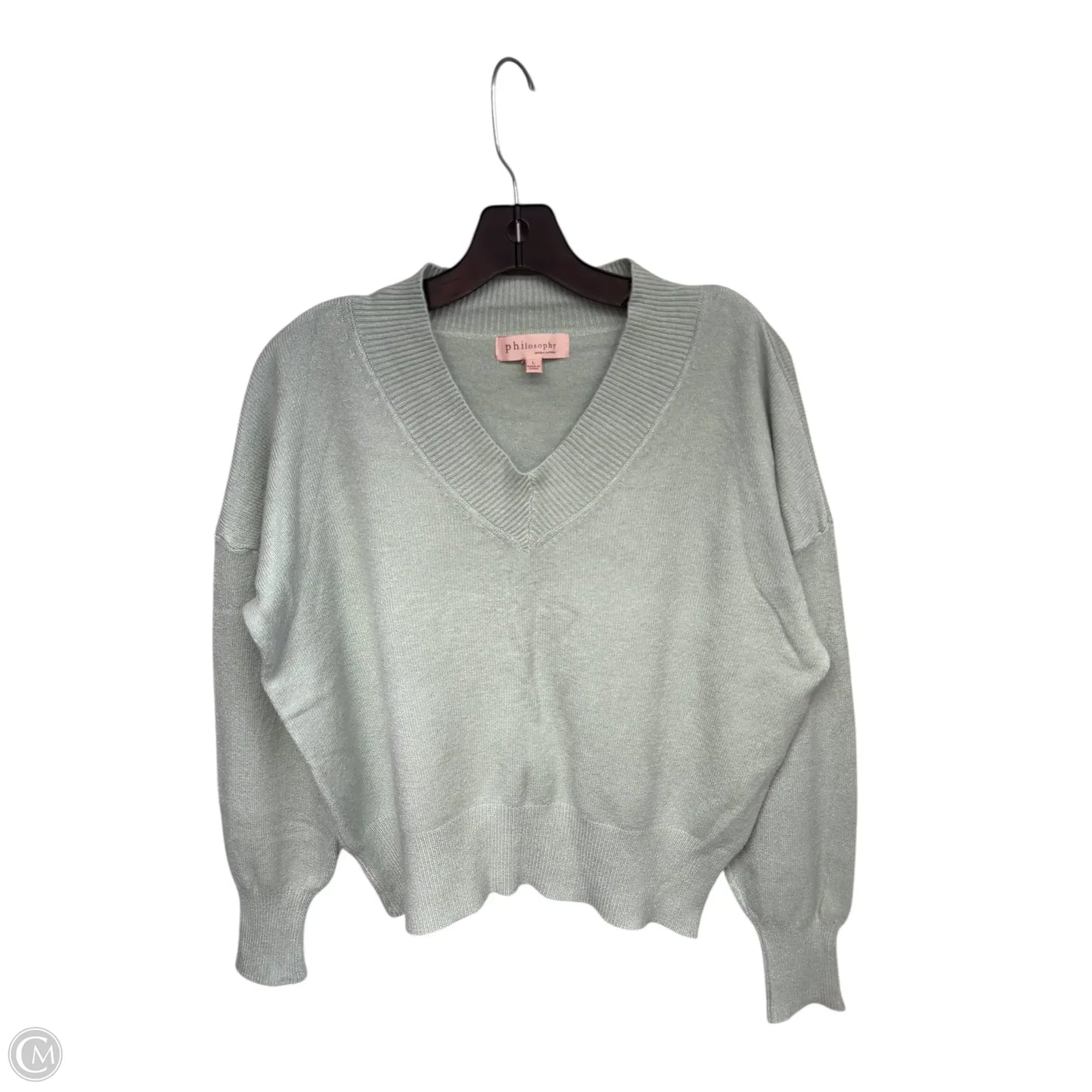 Sweater By Philosophy In Green, Size: L