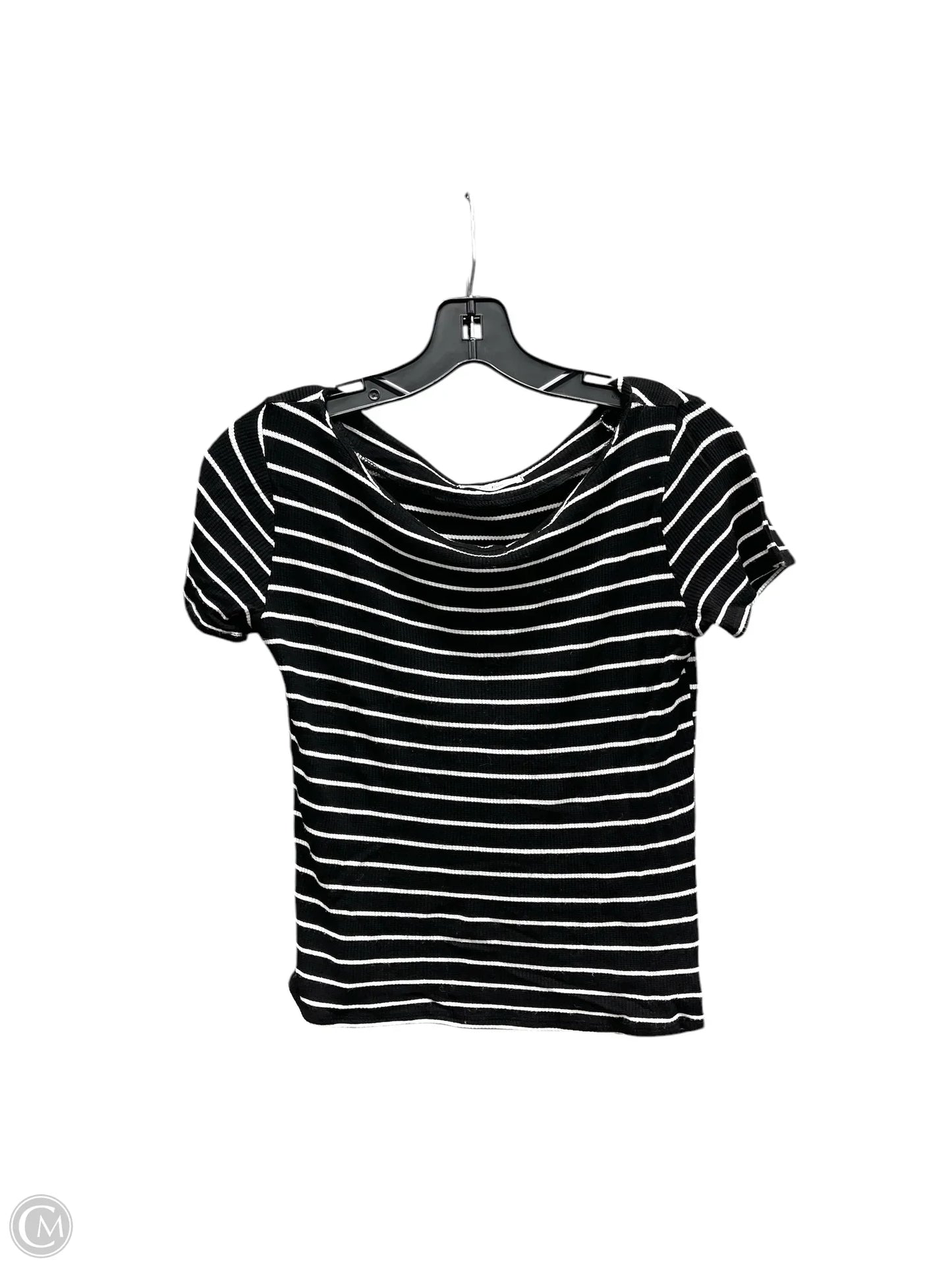 Top Short Sleeve Basic By Tres Bien In Black & White, Size: M