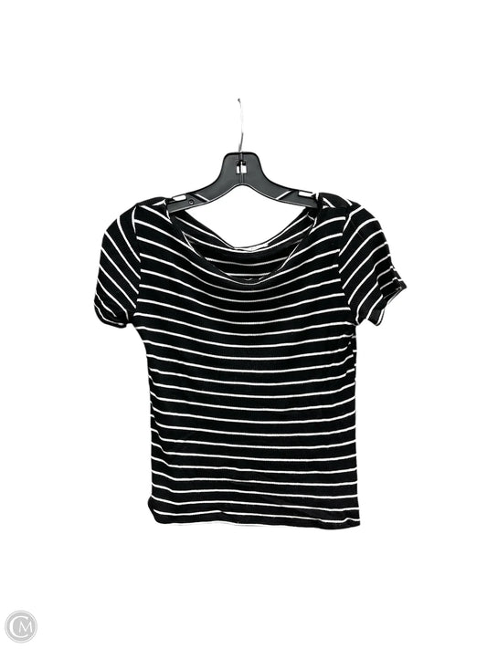 Top Short Sleeve Basic By Tres Bien In Black & White, Size: M