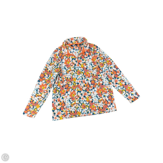 Jacket Fleece By Lands End In Floral Print, Size: L