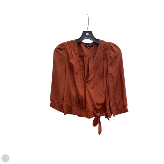 Top Short Sleeve By Madewell In Orange, Size: Xs