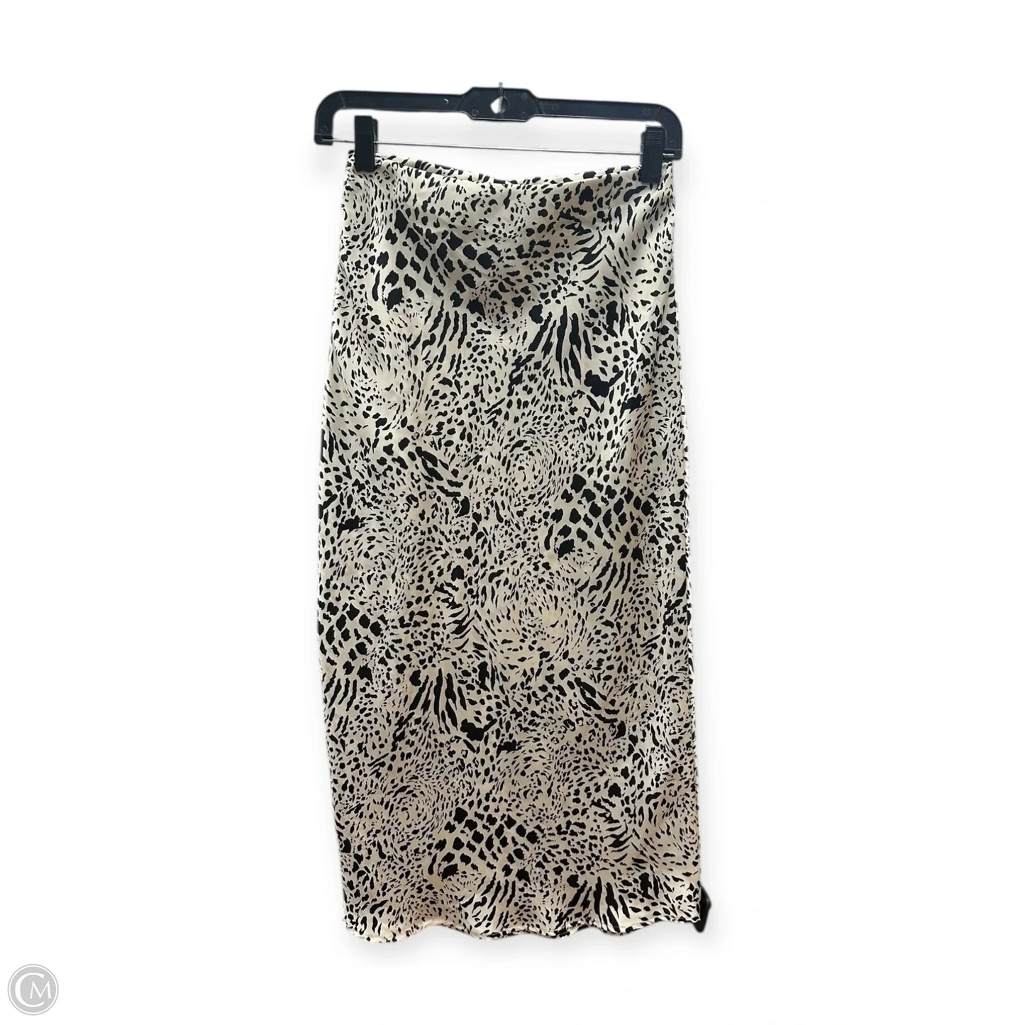 Skirt Midi By Forever 21 In Black & White, Size: S
