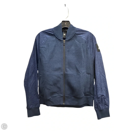 Athletic Jacket By Adidas In Blue, Size: S