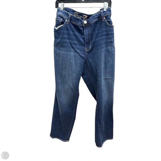 Jeans Straight By Seven 7 In Blue Denim, Size: 22