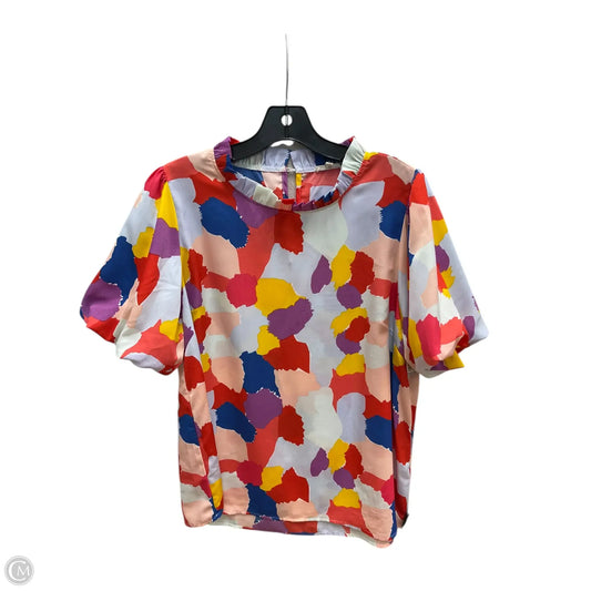 Top Short Sleeve By Jodifl In Red & Yellow, Size: L