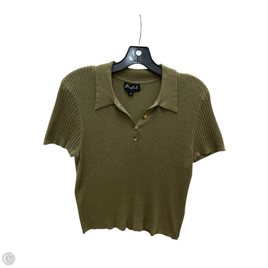 Top Short Sleeve By Marled In Green, Size: L