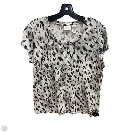 Top Short Sleeve By Chicos In Animal Print, Size: L