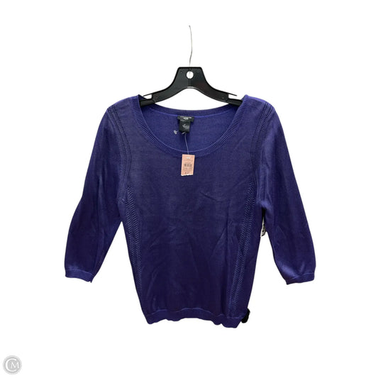 Top 3/4 Sleeve By Ann Taylor In Purple, Size: Lp