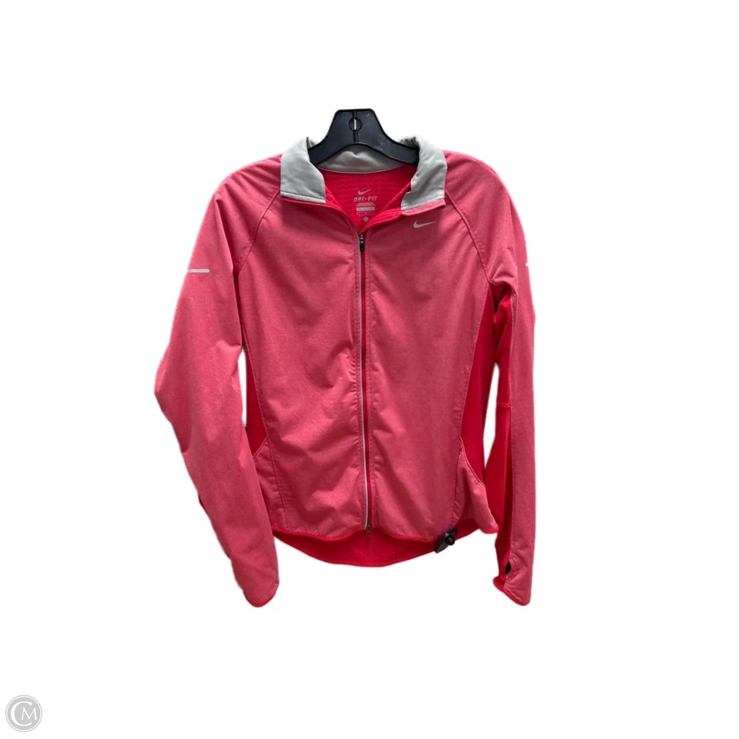 Athletic Jacket By Nike Apparel In Pink, Size: L